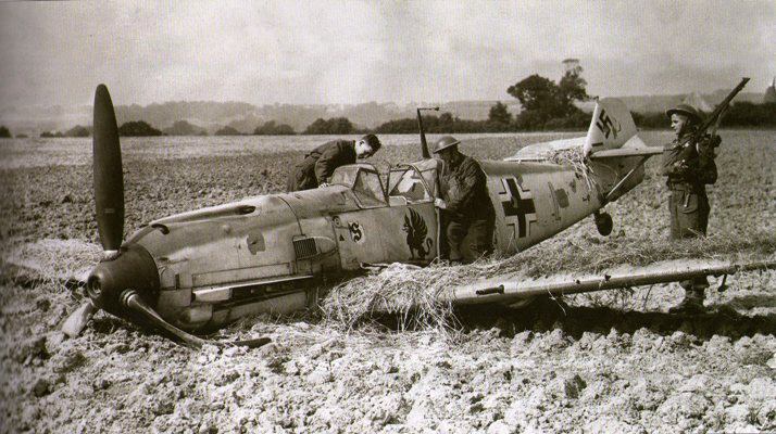 Messerschmitt Bf-109E downed over England in September 1940