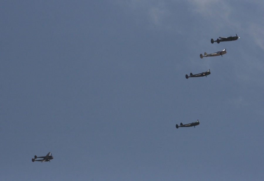 P-38 formation Chino Planes of Fame 2013