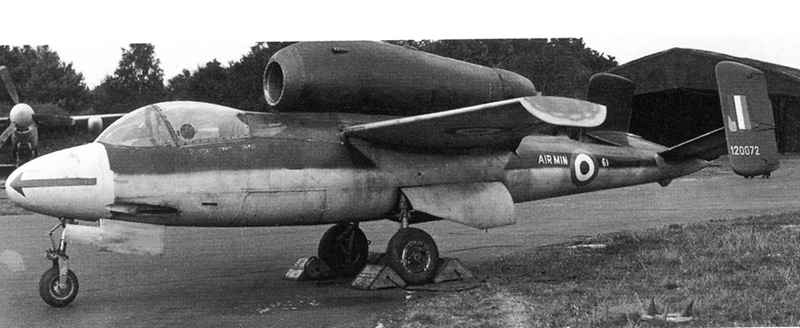 Captured Heinkel He-162 in RAF markings
