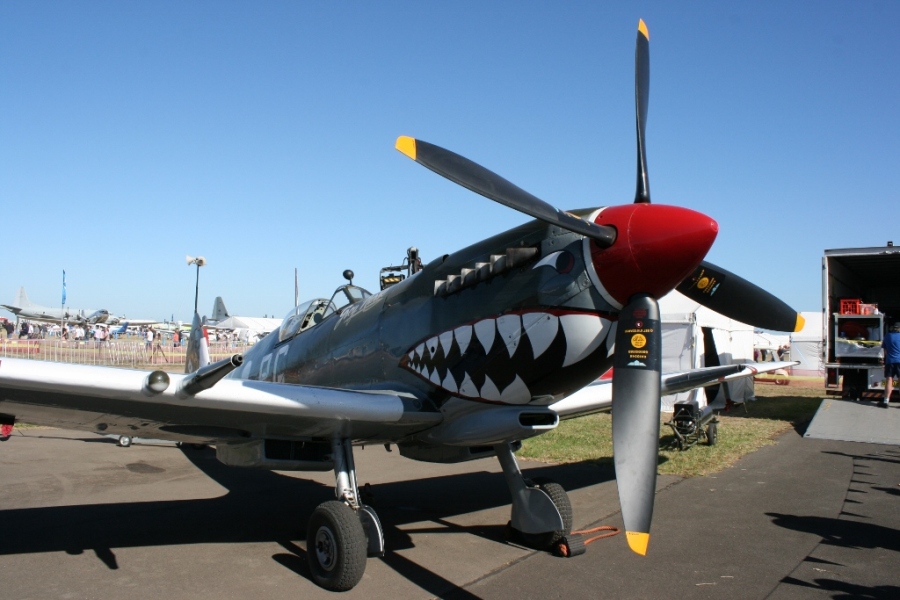 The famous "Grey Nurse" Spitfire Mk.VIII of the Temora Aviation Museum in Australia. This was the last Spitfire acquired by the RAAF in 1945