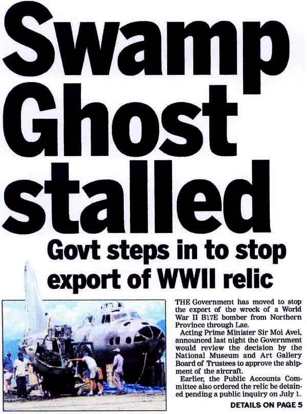 B-17 Swamp Ghost The National (PNG) May 24th, 2006 