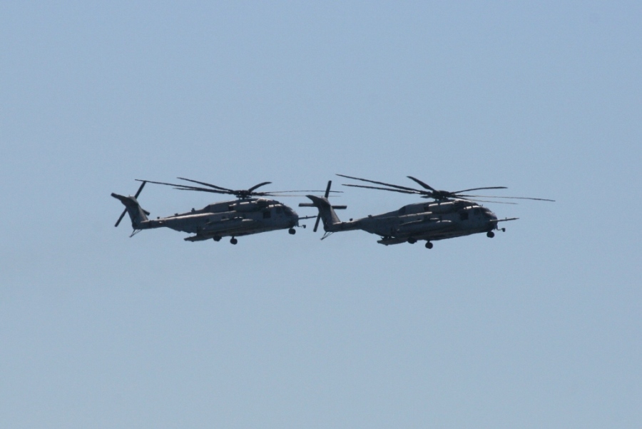 Sikorsky CH-53E Super Stallions - the heavy lifter for the USMC Seafair 2014