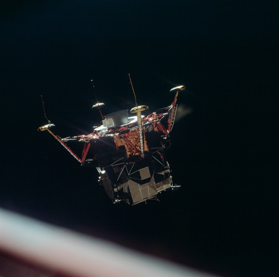 Lunar Module "Eagle" begins its Moon landing descent on July 20th, 1969 Apollo XI NASA
