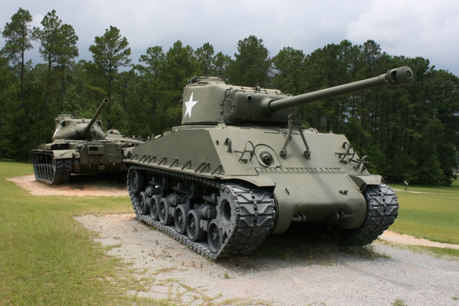 M4 Sherman and M47 Patton medium tanks
