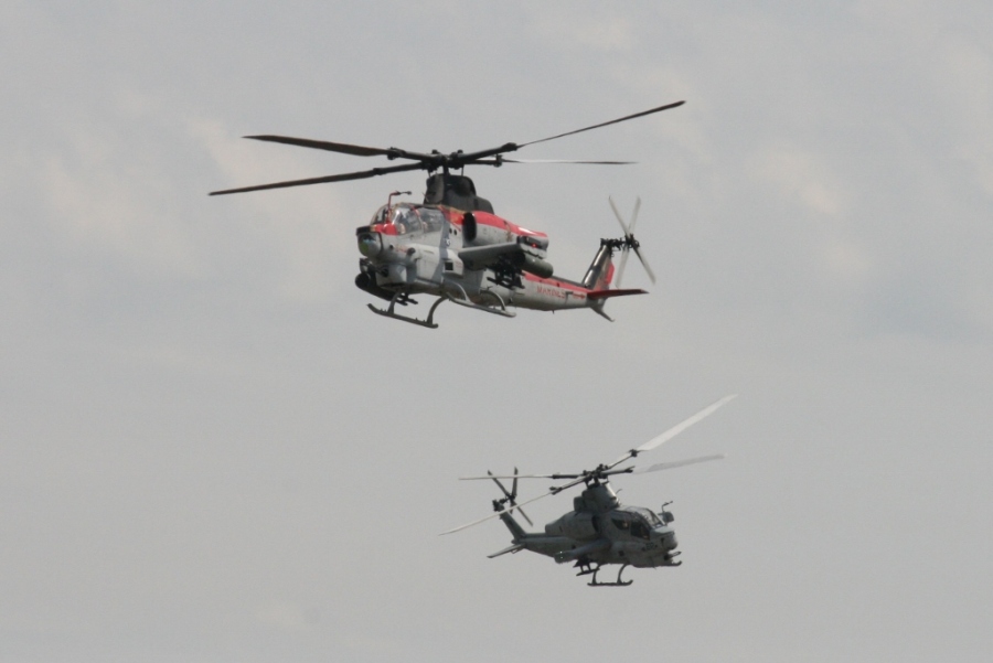 USMC Bell AH-1Z Vipers inbound Seafair 2014