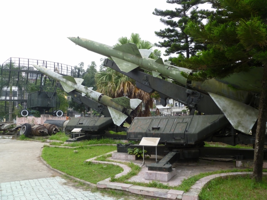 SA-2 SAM's that were used against US bombers Air Defence Museum Hanoi