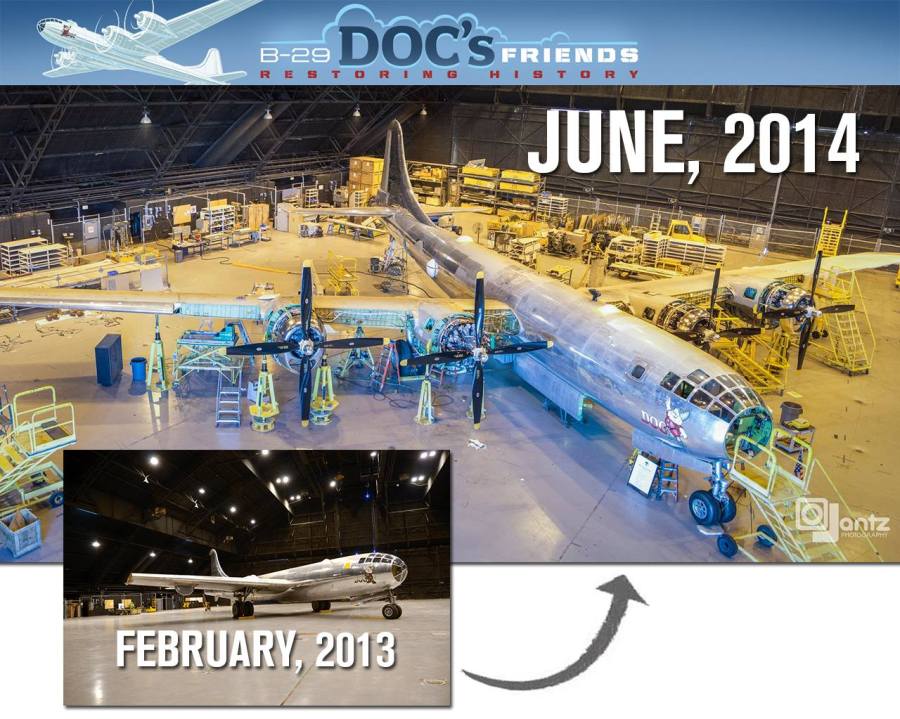 The long restoration process of Doc B-29 Wichita Kansas