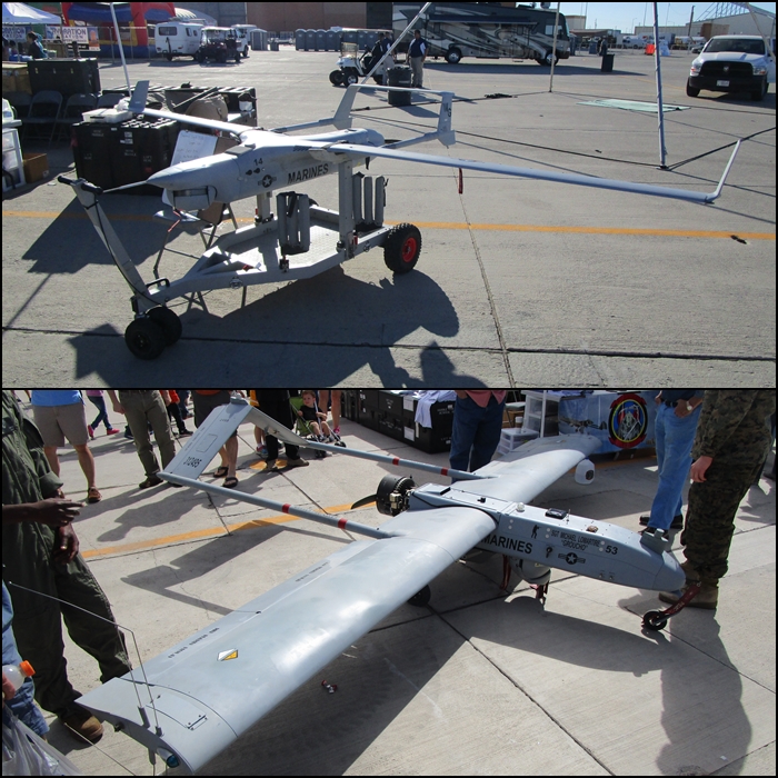 USMC UAV's: Boeing Insitu RQ-21 Blackjack & AAI RQ-7B Shadow Yuma Airshow 2015