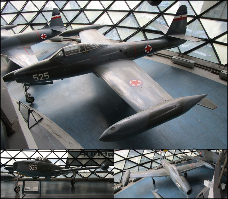 Yugoslav Air Force Republic F-84G Thunderjet fighter bomber at the Belgrade Aeronautical Museum