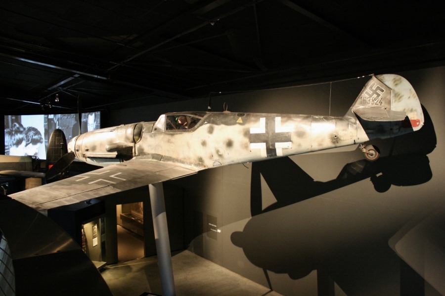 The AWM Bf-109G-6 features its original war time Luftwaffe livery and markings