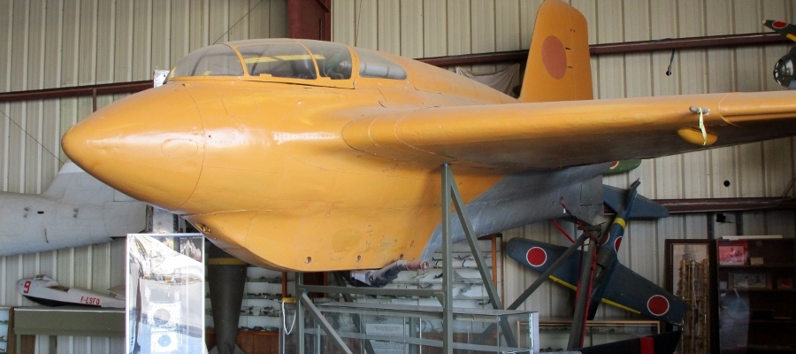 Mitsubishi J8M1 Shusui rocket powered interceptor - the Japanese licence-built version of the Me-163 (Planes of Fame Museum in 2015)
