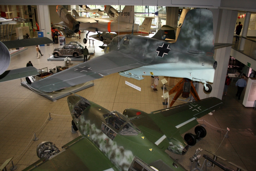 Messerschmitt Me-163B Komet and Me-262A Schwalbe at the Deutsches Museum in Munich
