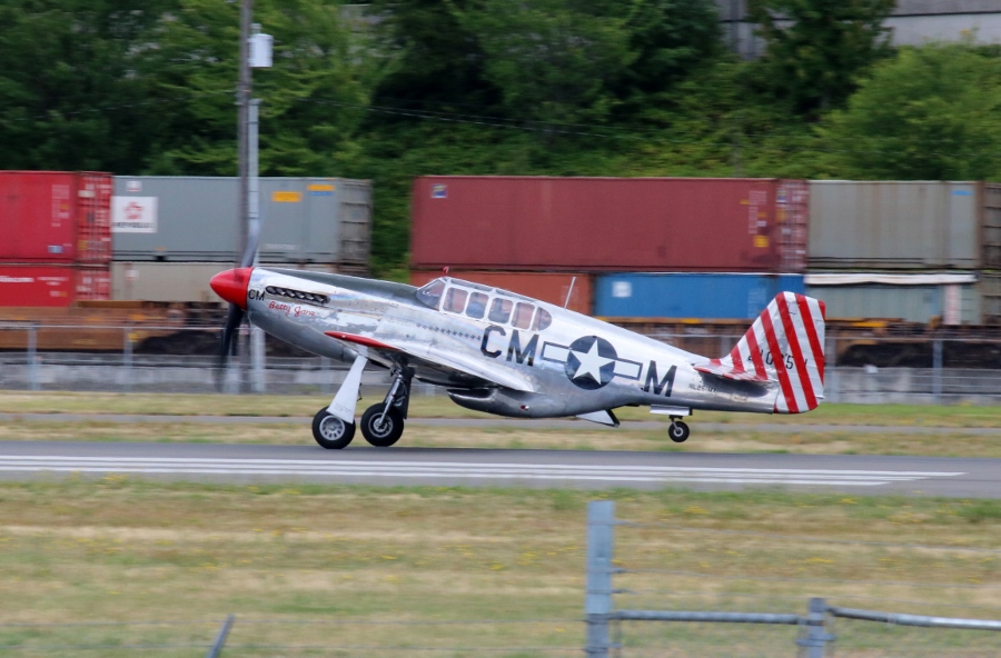 Collings TP-51C "Betty Jane" takes off at Boeing Field 2016