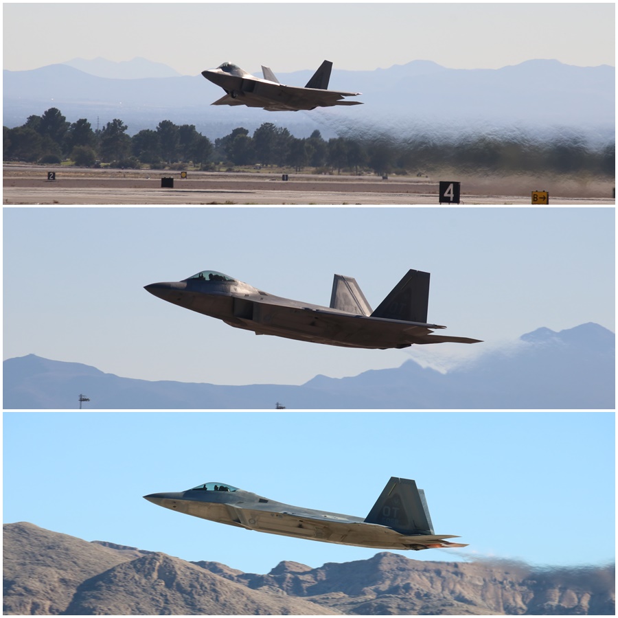 USAF Lockheed Martin F-22 Raptor take-off Aviation Nation 2016