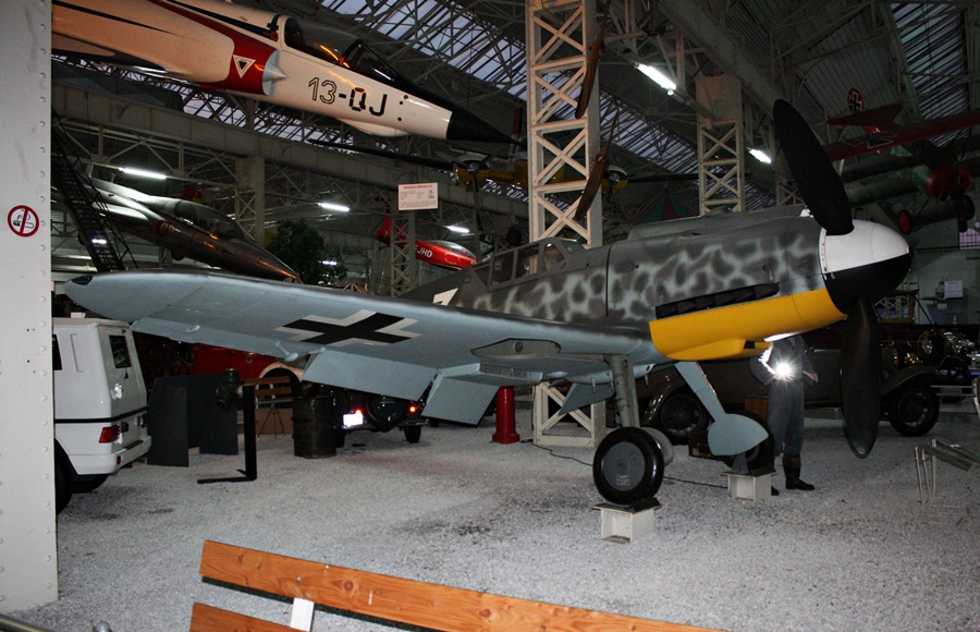 1942 Luftwaffe Messerschmitt Bf 109G-4 (Werk Nummer 19310) at the Technik Museum Speyer in December 2015