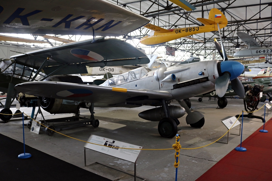 Avia produced 82 two-seat training versions, designated the CS-199 - these were developed by re-engineering Messerschmitt Bf 109G-12 two-seat trainers and modifying existing S-199 airframes - rague Aviation Museum (Kleby) in the Czech Republic