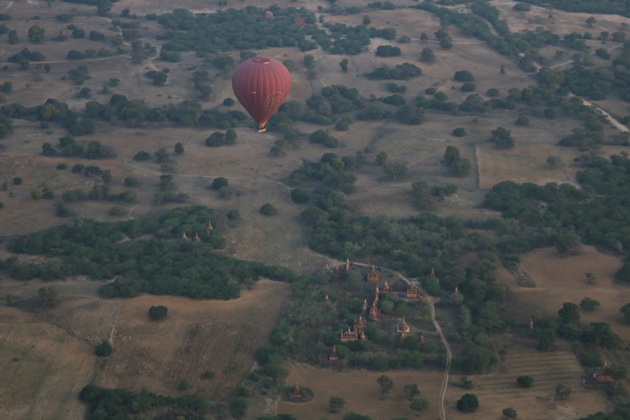 Sunrise Balloons Over Bagan Myanmar