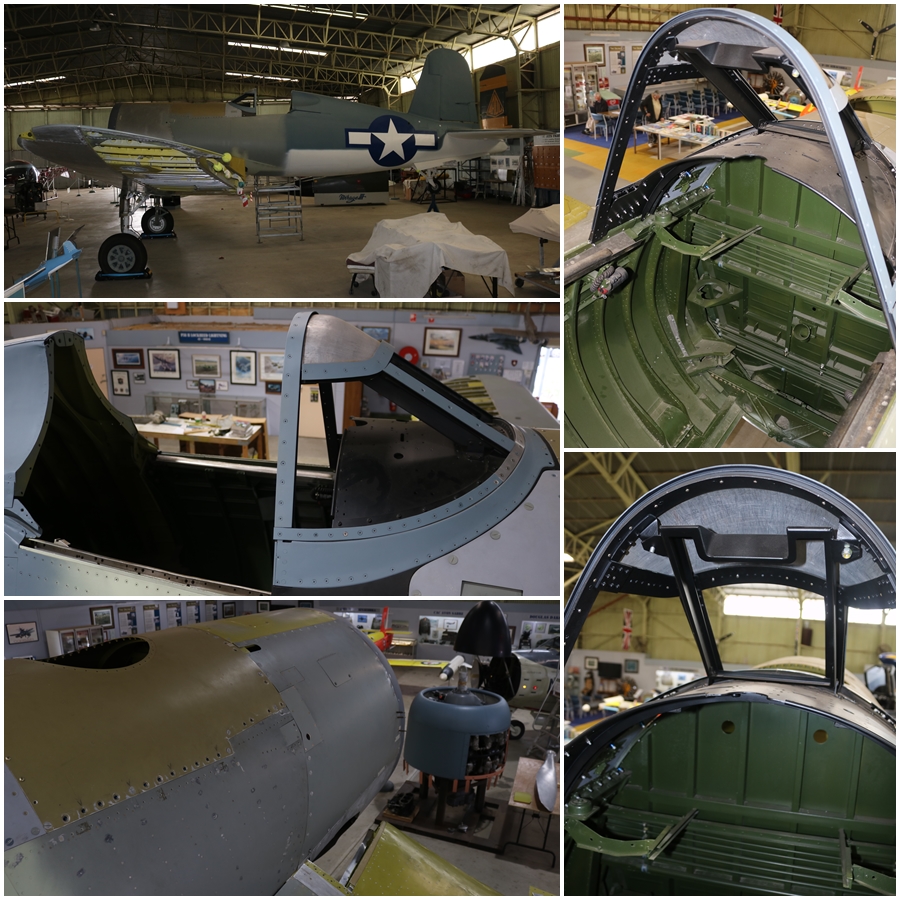 Classic Jets Fighter Museum Vought F4U-1 Corsair (Bu. 02270) restoration – Parafield Airport, South Australia September 2018