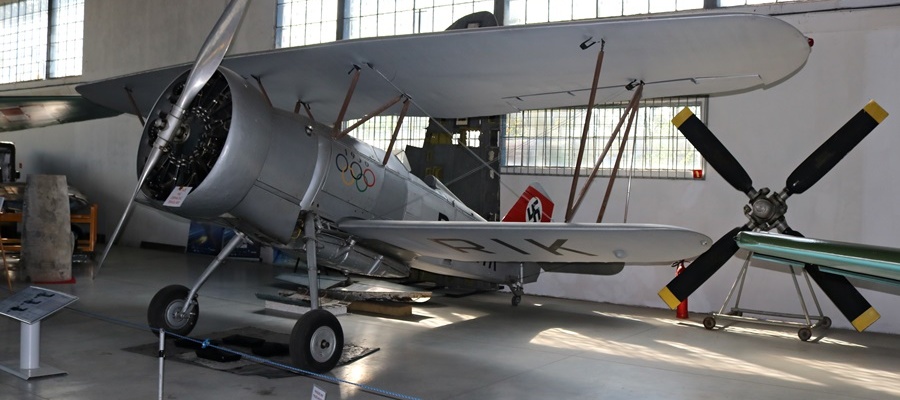 Curtiss Hawk II, H-81, designated D-IRIK flown by Ernst Udet 1936 Berlin Olympics - Polish Aviation Museum, Krakow 2017 German Aviation Collection