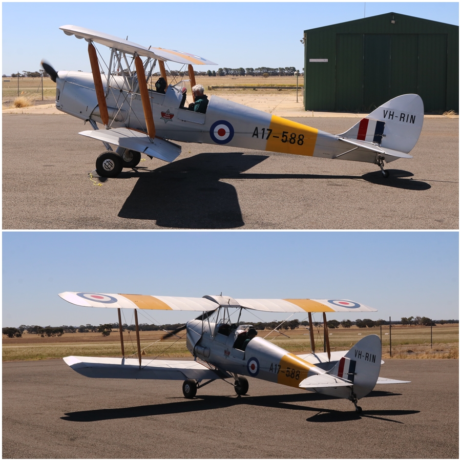 The Tiger Moth heading out for a flght - Nhill Aviation Heritage Centre (January 2019)