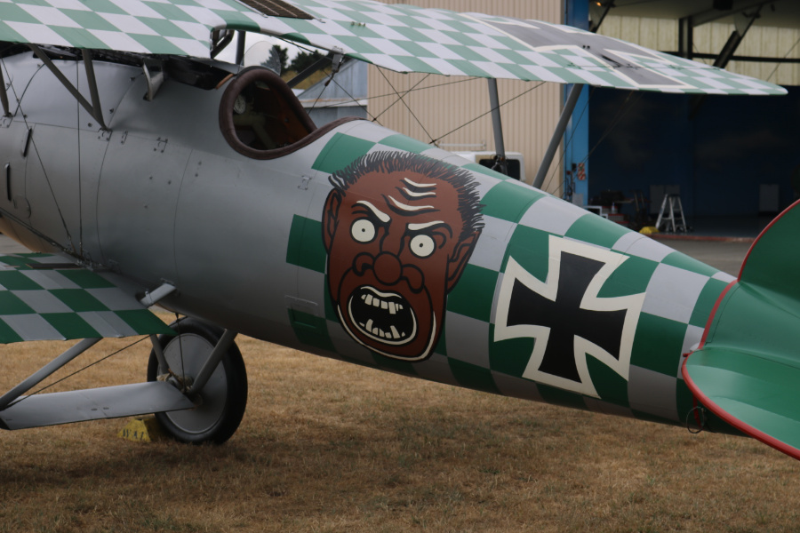 The Vintage Aviator Collection Albatros D.Va scout outside the TVAL hangar at Wings Over Wairarapa 2019 (reproduction)