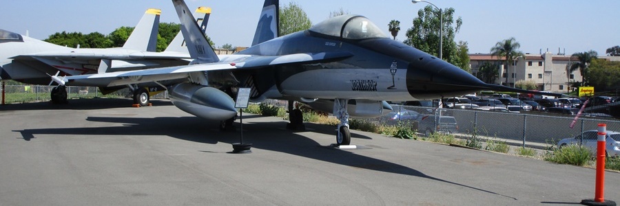 Northrop YF-17 "Cobra" prototype 72-1569 at the Western Museum of Flight in Torrance, California (2015)